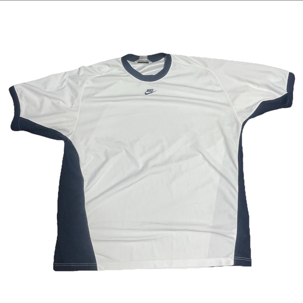 Nike Center Swoosh Mens 3XL Short Sleeve T Shirt White Blue